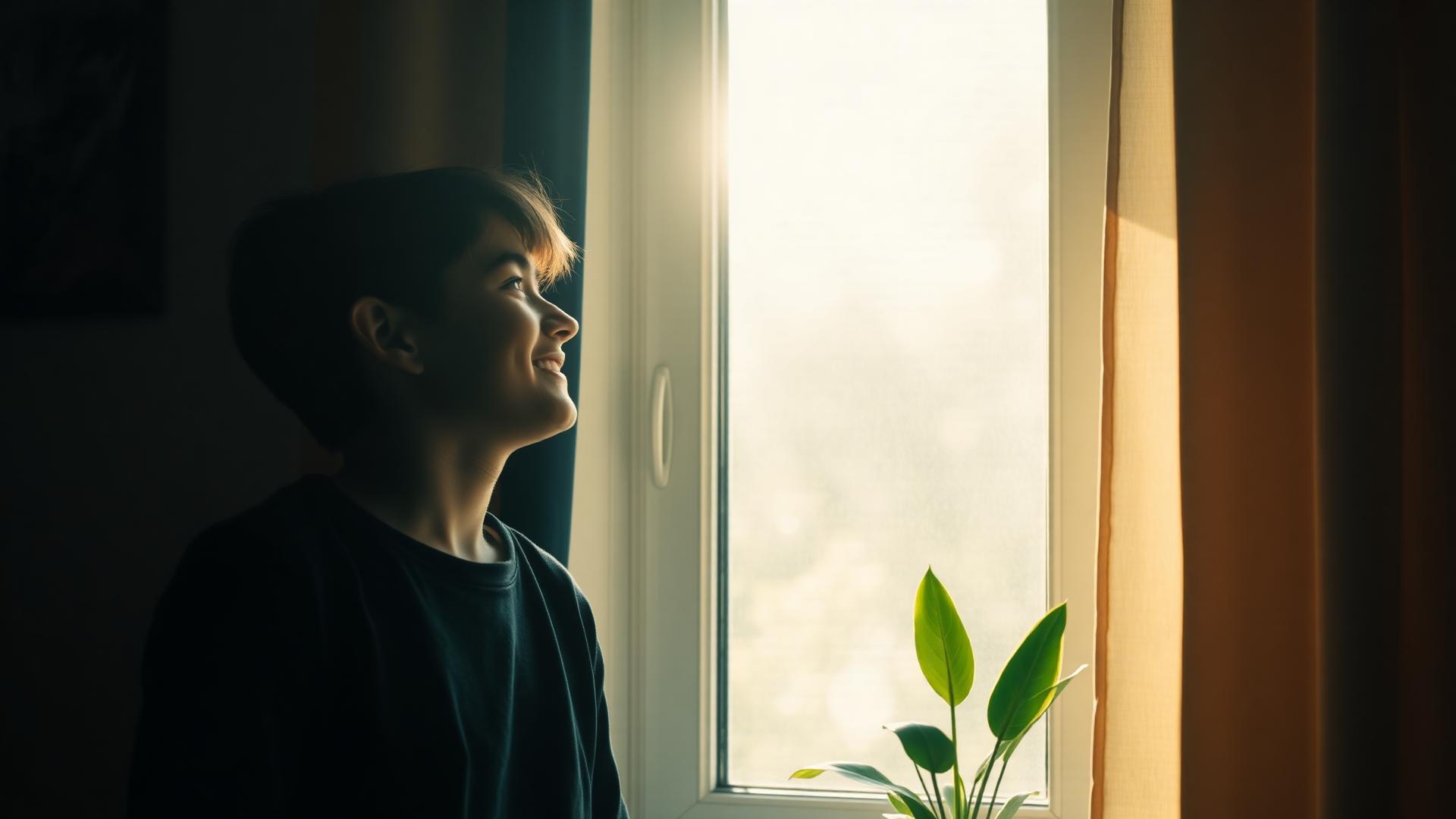 A child and care professional spending time outdoors
